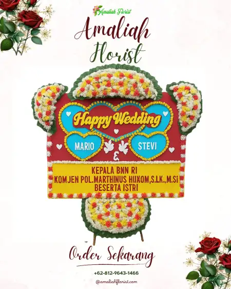 Papan Bunga Pernikahan Girimaya